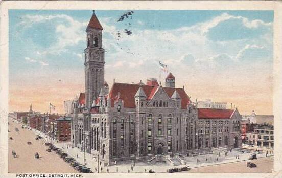 Michigan Detroit Post Office 1916