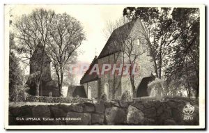 Old Postcard The Uppsala Kyrkan Osh Klockstapeln