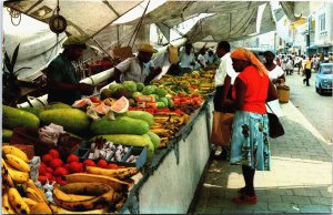 Venezuela Famous Schooner Market Vintage Postcard C195