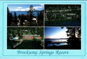 Lake Tahoe CA California BROCKWAY SPRINGS RESORT North Shore Condos 4X6 Postcard