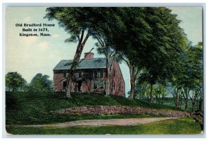 c1910 Old Bradford House Kingston Massachusetts MA Antique Unposted Postcard