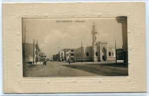 Mosque Street Scene Heliopolis Cairo Egypt 1910c postcard