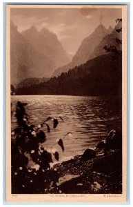c1905s The Tetons By Moonlight Jackson Hole Wyoming WY Unposted Vintage Postcard