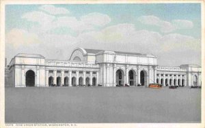 New Union Station Railroad Train Depot Washington DC 1910c Phostint postcard