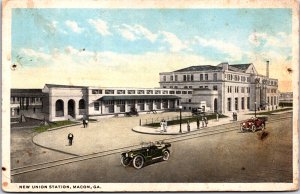 USA New Union Station Macon Georgia Vintage Postcard 09.64