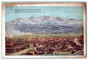 c1952 Leadville Mount Massive Highest Mountain Peak  Colorado CO Posted Postcard