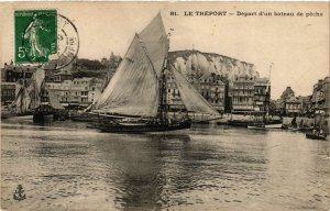 CPA Le TRÉPORT-Depart d'un bateau de peche (348312)