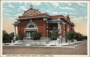 Fred Harvey Amarillo Texas TX Central Presbyterian Church Vintage Postcard