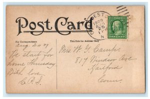 1909 Connecticut & West Rivers Junction Brattleboro VT Charlestown NJ Postcard