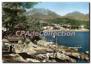 Modern Postcard Roquebrune Cap Martin La Riviera seafront at Promenade