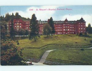 Unused Divided Back HOSPITAL SCENE Portland Oregon OR J9858