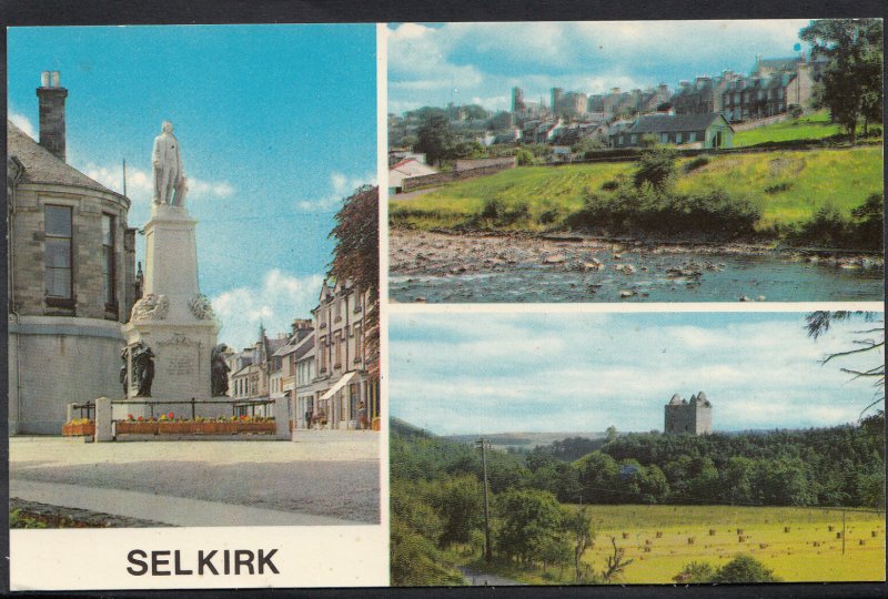 Scotland Postcard - Views of Selkirk    F649