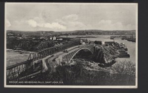 Canada New Brunswick SAINT JOHN Bridge and Reversing Falls pm1934 ~ WB