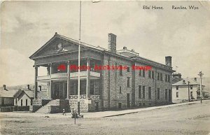 WY, Rawlins, Wyoming, Elks' Home, Exterior View, Albertype