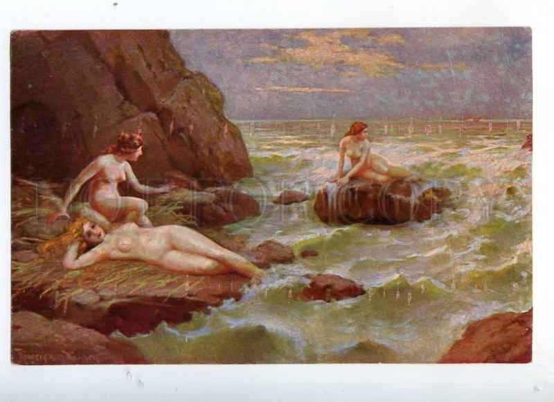 226550 NUDE Nymph MERMAID by RINGEISEN Vintage NPG PC