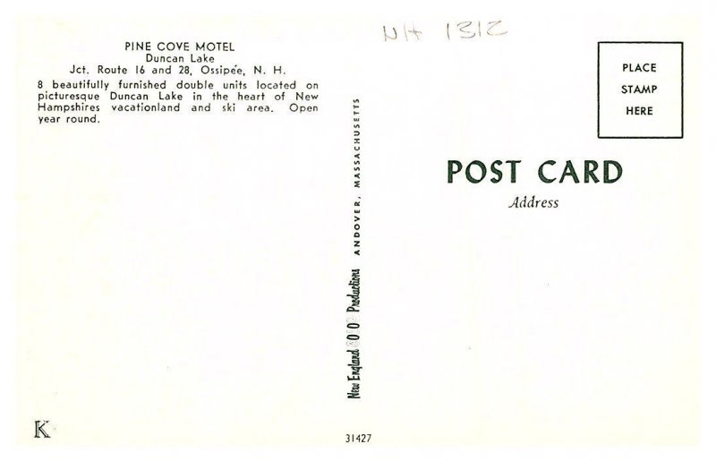 New Hampshire Ossipee Pine Cove Motel