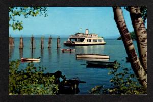 NY MV Adirondack Ferry Boat Burlington VT Port Kent New York Postcard Vermont