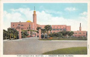 Coqunia Hotel Ormond Beach Florida 1920s postcard