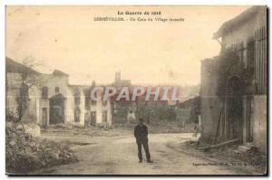 Army Old Postcard Old Postcard The War of 1914 Gerbeviller A corner town fire