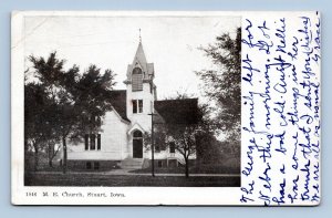 Methodist Episcopal Church Stuart Iowa IA UDB Postcard P12