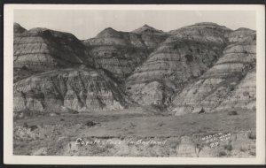 North Dakota Coyote Pass in Badland posted RPPC