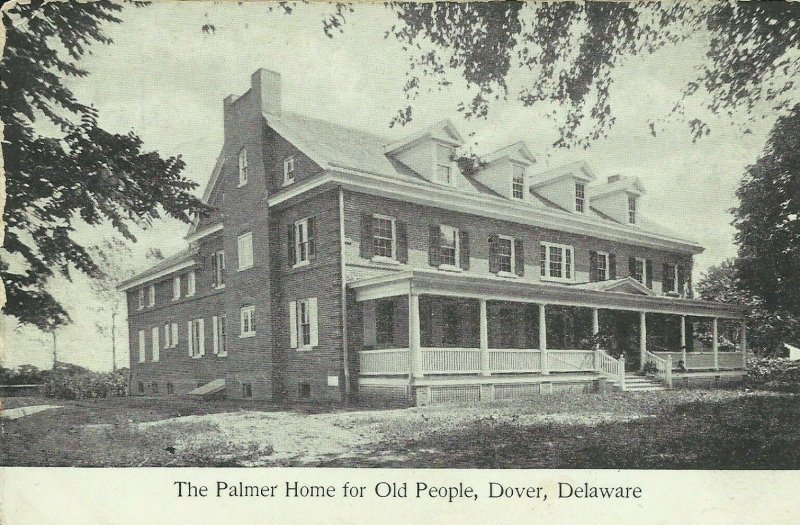 Dover Kent County Delaware Palmer Home for Old People 1910 Postcard 