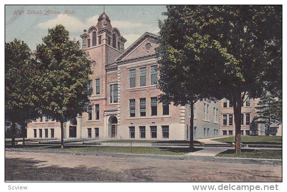 ALBION, Michigan, 1900-1910's; High School