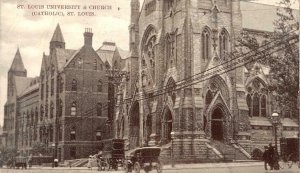 St. Louis University & Church (Catholic) ST. LOUIS, MO 1906 Vintage Postcard