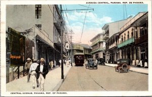 Postcard Central Avenue, Panama Rep. of Panama