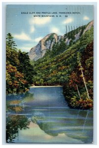 1941 Eagle Cliff And Profile Lake Franconia Notch White Mountains NH Postcard