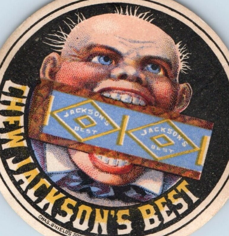 1880s-90s Tobacco Label Sticker Jackson's Best Chew F149