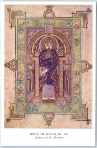 Postcard - Portrait of St. Matthew, Book Of Kells, fol. 18v. - Dublin, Ireland