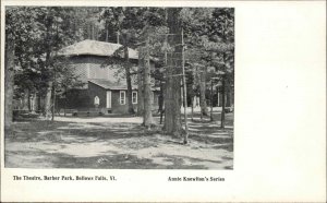Bellows Falls Vermont VT Barber Park Theatre Annie Knowlton Vintage Postcard