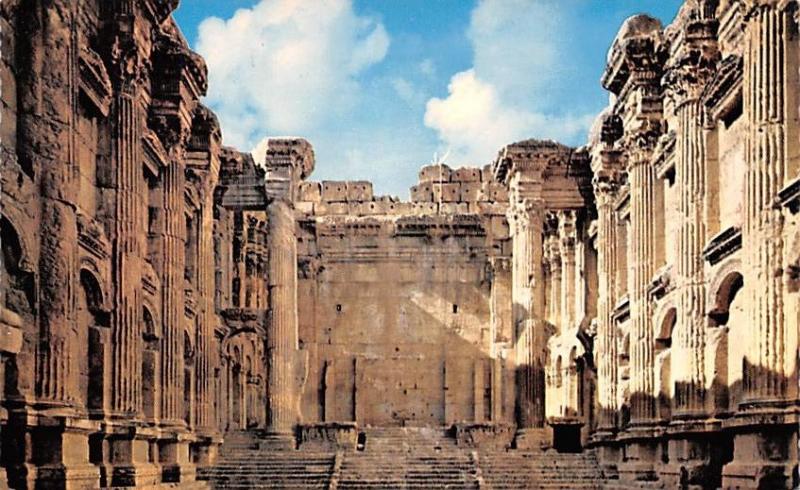 Baalbek, Lebanon Postcard, Carte Postale Temple of Baccus, Dedicated to Wine ...