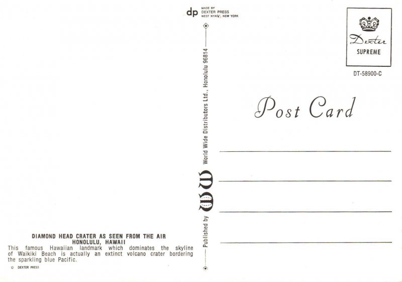 Bird's Eye View Diamond Head,Wakiki,HI