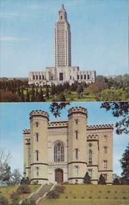 The Old And The New Louisiana State Capitol Buildings At Baton Rouge Louisiana