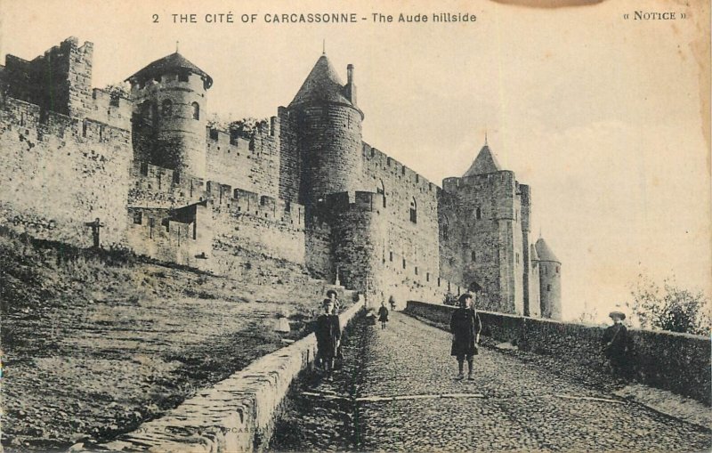 Set of 10 vintage postcards - The cite of Carcassonne, France