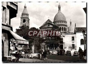 Old Postcard Paris Sacre Coeur and St. Peter's Church