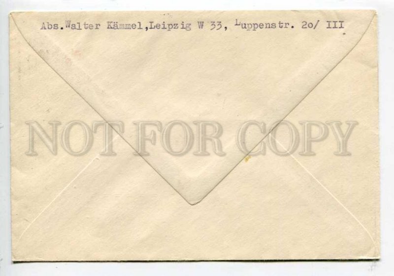 290524 EAST GERMANY GDR 1956 y Ernst Thalmann Leipzig real post First Day COVER