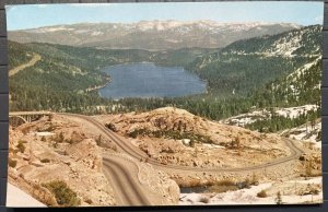 Vintage Postcard 1950-1960 Donner Lake from Donner Summit, Truckee, California