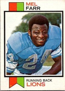 1973 Topps Football Card Mel Farr Detroit Lions sk2641