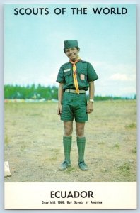 c1968 Ecuador Scouts Of The World Boy Scouts Of America Youth Vintage Postcard