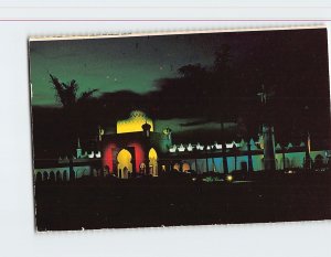 Postcard El Casino at night, Grand Bahama, Freeport, Bahamas