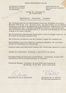 Dr Heinz Tiedermann Berlin German Biologist Chemist Hand Signed Letter