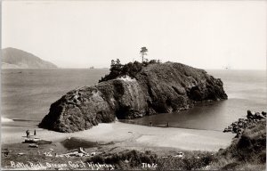 Battle Rock Oregon Coast Highway Port Orford OR Real Photo Postcard H40