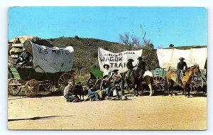 TUCSON, AZ Arizona ? ~ 1961 ~ ARROWS to ATOMS U.S. MAIL WAGON TRAIN Postcard