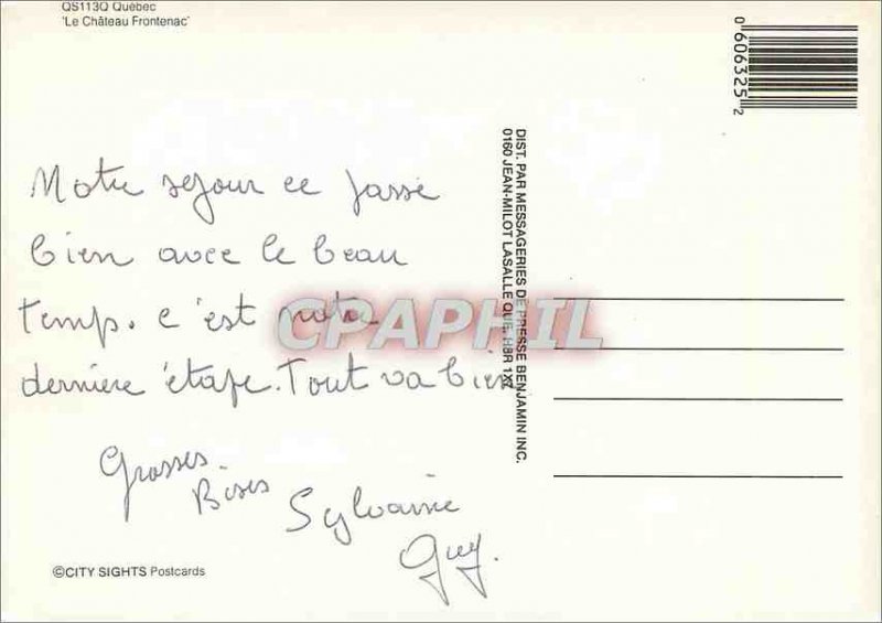 Modern Postcard Hello from Quebec