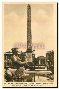 Old Postcard Paris the obelisk of Luxor Place de la Concorde
