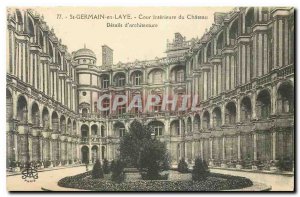 Postcard Old St Germain en Laye Inner courtyard of the architectural details ...