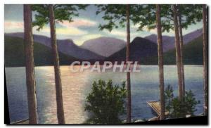 Old Postcard Morning Scene Colorado Grand Lake Mt Baldy in background